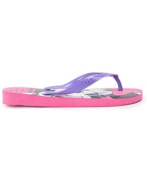 Havaianas Mickey Mouse Graphic Print Flip Flops - Pink