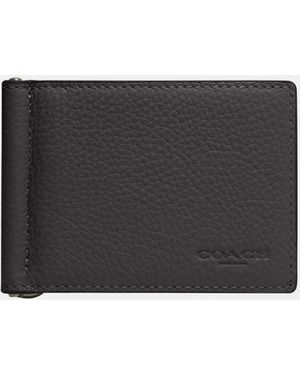 COACH Slim Money Clip Billfold Wallet - Black