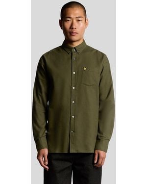 Lyle & Scott Button Down Flannel Shirt - Green
