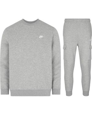 Nike Sportswear Club Fleece Cargo Tracksuit Cotton - Grey