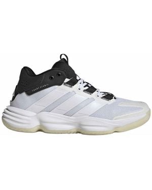 adidas Courtstabil Walking Shoes With Lace-Up Closure - White