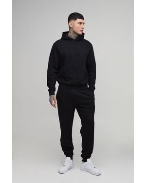 BoohooMAN Tall Boxy Hooded Tracksuit - Blue