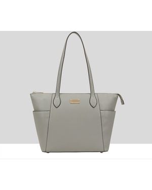 Paul Costelloe Morava Leather Tote/Shoulder Bag - Grey