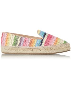 Dune Ladies Groovy Raffia Espadrilles - Pink