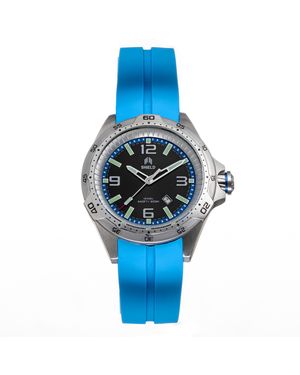 Shield Vessel Strap Watch W/Date - Blue