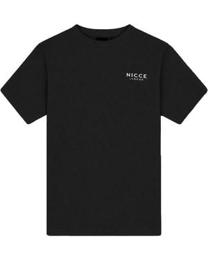 Nicce London Flavur T-Shirt Cotton Short Sleeve Casual Everyday Tee Top - Black