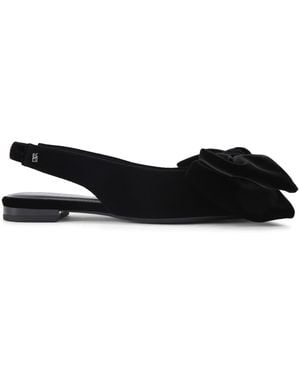 KG by Kurt Geiger Velvet Sophia Flat Ballet Flats - Black