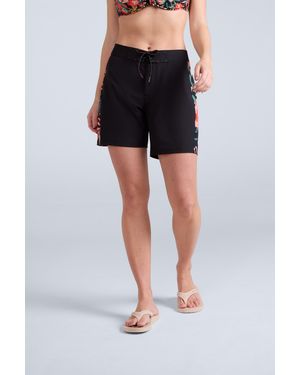 Mountain Warehouse 'Lenora' Printed Boardshorts Quick Dry Swimming Trunks - Black