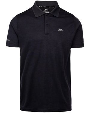 Trespass Mckay Active Polo Shirt (Dark Flint Marl) - Black