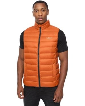 Crosshatch Gattering Mve Quilted Gilet (Burnt) - Orange