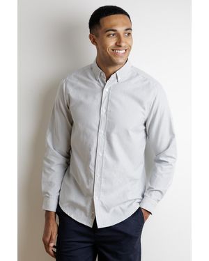 Tokyo Laundry Cotton Blend Stripe Shirt - Grey