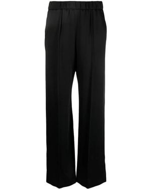 Jil Sander Satin Palazzo Trousers - Black