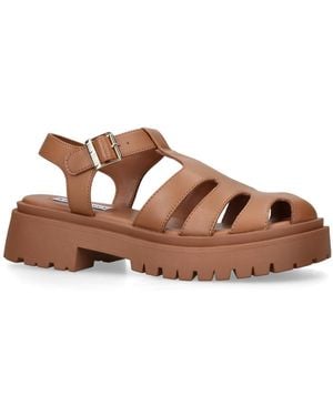 Steve Madden Leather Minsk Sandals - Brown