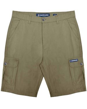 Lambretta Rubberised Logo Cargo Shorts - Green