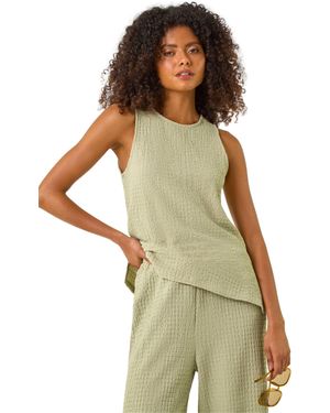 D.u.s.k Textured Longline Stretch Top - Green