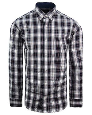 Eden Park Regular Fit Chequered Shirt - Blue
