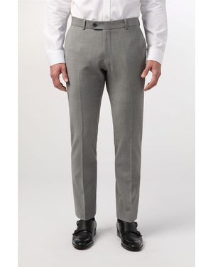 Alexandre Silver Label Flat Fronted Tailored Suit Trousers - Grey