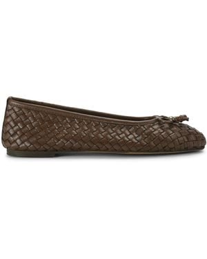 Steve Madden Leather Divy Dark Ballet Flats - Brown