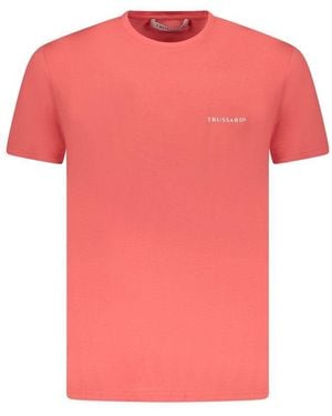 Trussardi Short Sleeve Crew Neck Tee - Pink