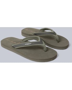 Mountain Warehouse 'Swish' Flip Flops With Soft Padded Upper Straps Comfy Slip-On Beach Sandals - Grey