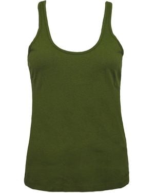 Timberland Tank Silk Insert Top Vest A0081 001 Cotton - Green