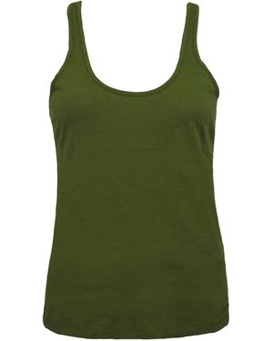Timberland Tank Silk Insert Top Vest A0081 001 Cotton - Green