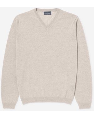 Oliver Sweeney Merino Wool V-Neck Jumper - White