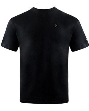 PUMA X Neymar Jr Short Sleeve Crew Neck T-Shirt 534504 01 Cotton - Black