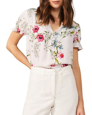 Phase Eight Louma Floral Blouse - White