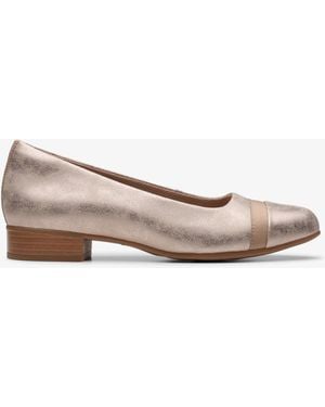 Clarks Juliet Monte Taupe Shoes - Pink