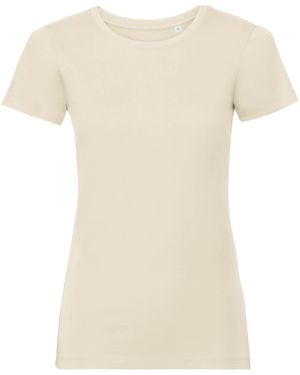 Russell Ladies Organic Short-Sleeved T-Shirt Cotton - Natural