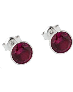 Orphelia 'Harlow' 925 Sterling Stud Earrings - Purple