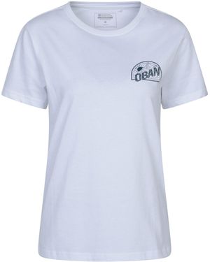 Mountain Warehouse 'Oban' T-Shirt 100% Cotton Uv 50+ Protection Breathable Graphic Top - Blue