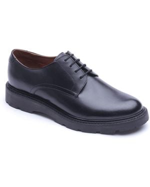 Base London Vector Leather Lace-Up Shoes - Blue
