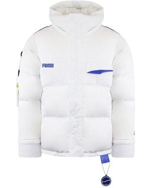 PUMA X Ader Error Down Puffer Jacket Hooded Coat in Blue for