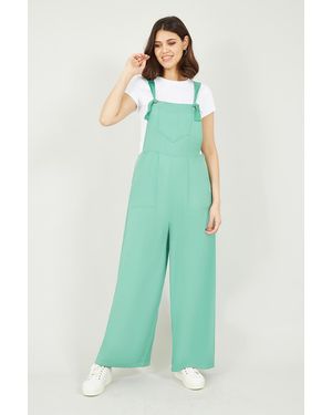 Yumi' Pocket Dungarees - Green