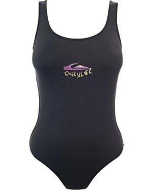 Quiksilver Classic Logo One Piece Swimsu - Blue