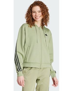adidas Future Icons 3-Stripes Full Zip Hoodie - Green