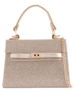 Where's That From 'Action' Stylish Small Bag With Buckle And Chain Detail - White