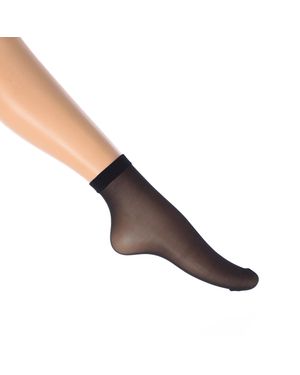 Jolie Folie Transparent Mid-Cut Socks 2444 - Brown