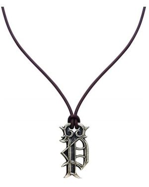 Police 21917Ple-02 P Royal Gothic Pendant With Leather Cord Necklace - Metallic