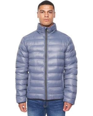 Duck and Cover Shemmy 2 Layer Quilted Jacket (Denim) - Blue