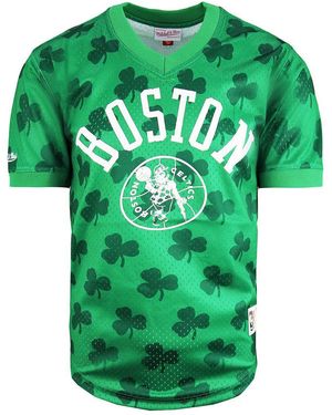 Mitchell & Ness Nba Boston Celtics Wordmark Mesh T-Shirt - Green