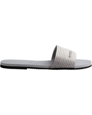 Havaianas Hav. You Malta Metallic Comfy Flip Flops - White