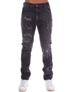 Palm Angels B Spider Classic Jeans - Blue