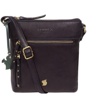 Conkca 'Elf' Leather Cross Body Bag - Blue