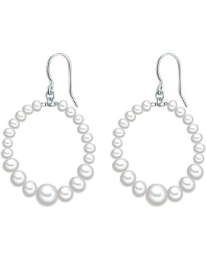 Valero Pearls Fresh Water Cultured Pearl Earring - Metallic