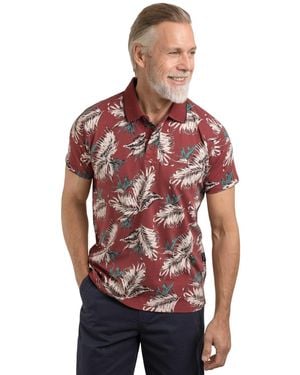 Weird Fish Sarat Printed Polo Shirt (Paprika) - Red