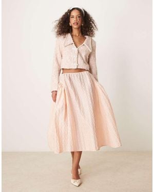 Sister Jane Jacquard Midi Skirt Co-Ord - Pink