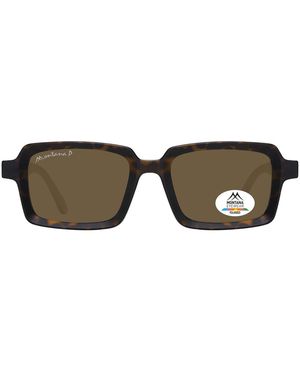 Montana Rectangle Matte Turtle Polarized Mp57 - Brown